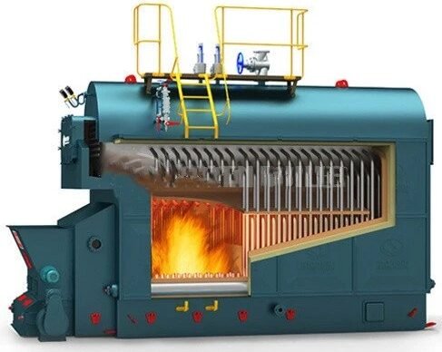 Water tube coal and biomass fired steam boiler